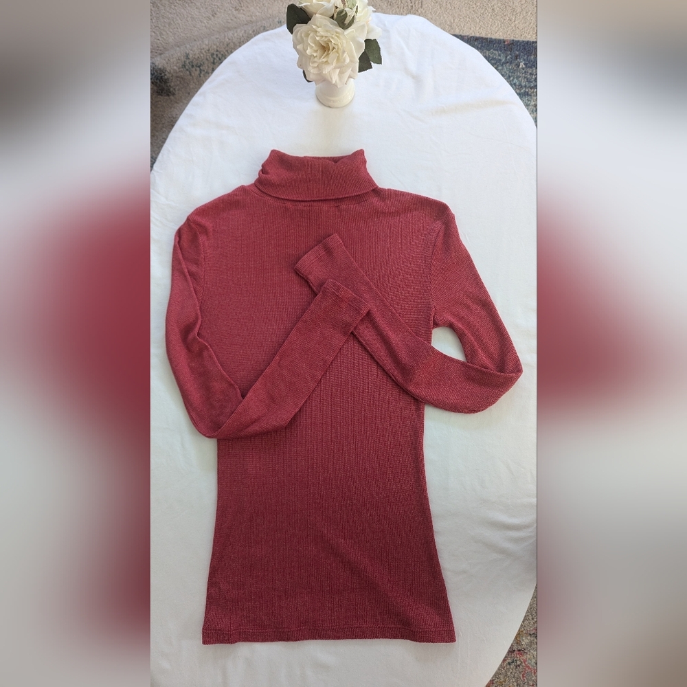 Michael Stars Shimmery  red turtleneck  one size fits most Excellent condition